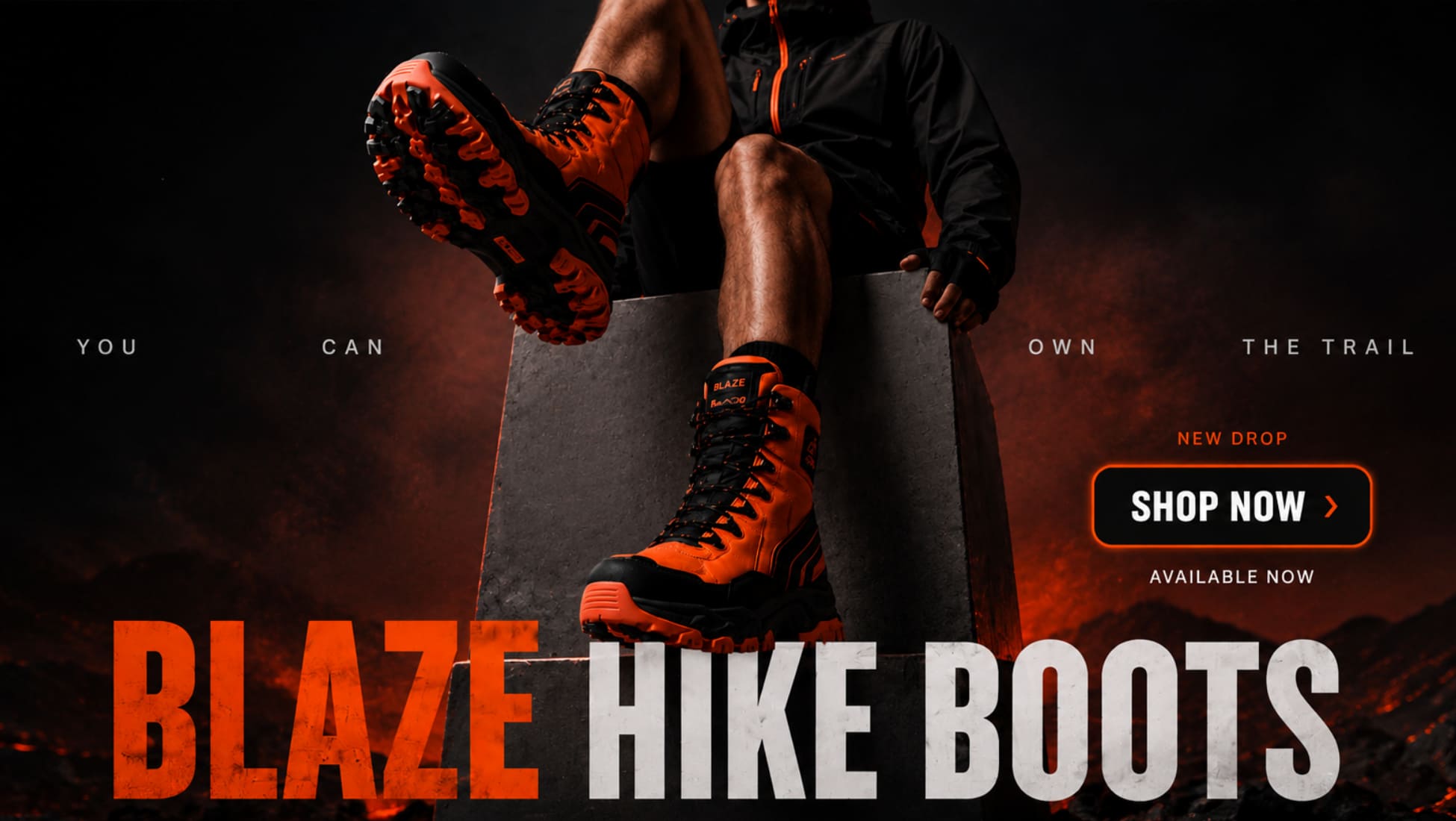 Outdoor footwear e-commerce storefront interface