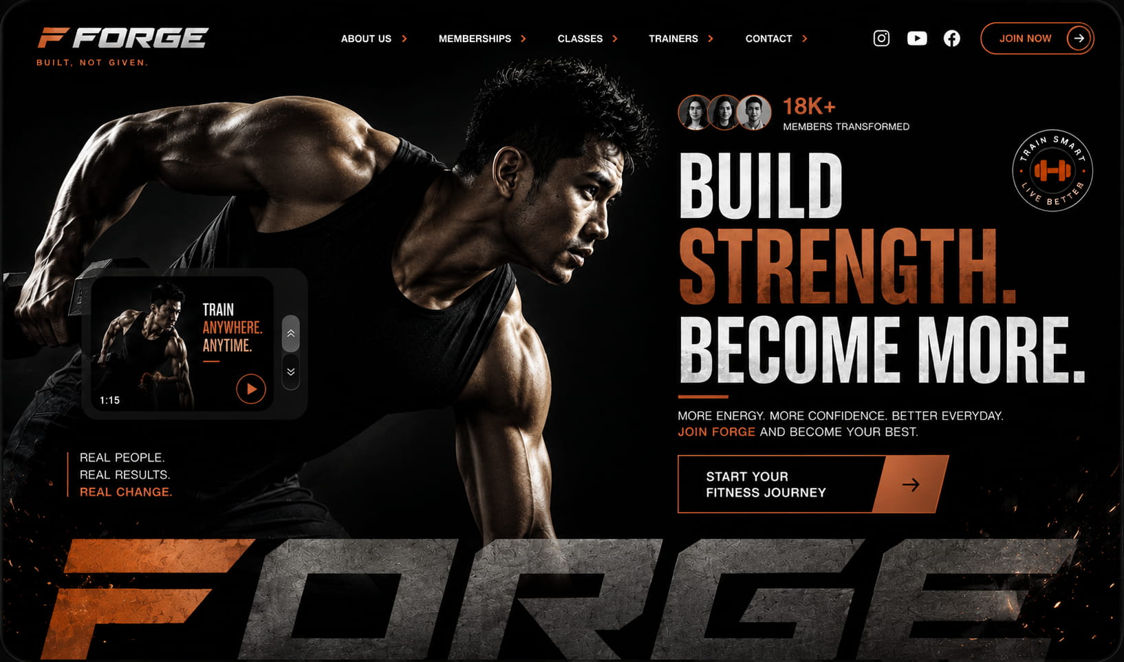 Gym membership platform interface